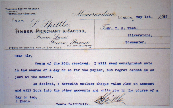 S Spittle letter