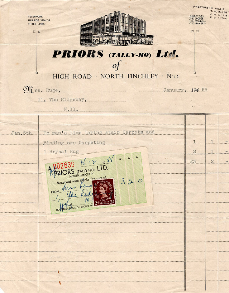 Priors invoice