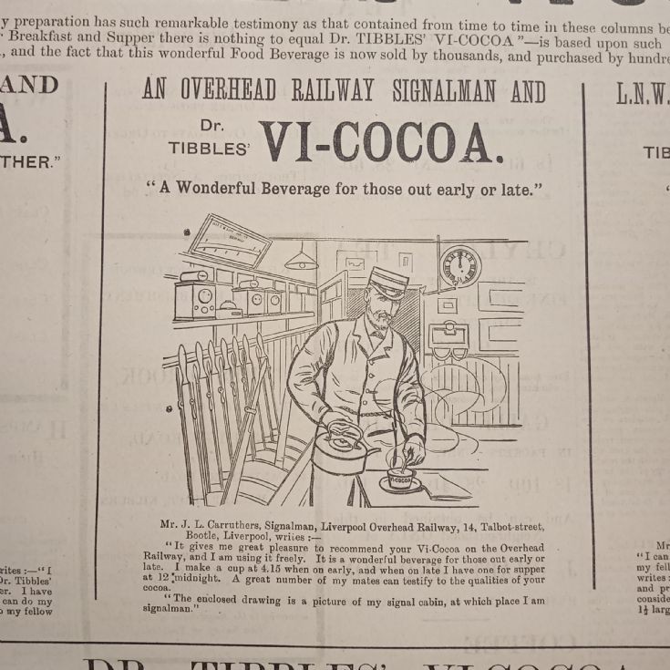 Cocoa advert Signalman