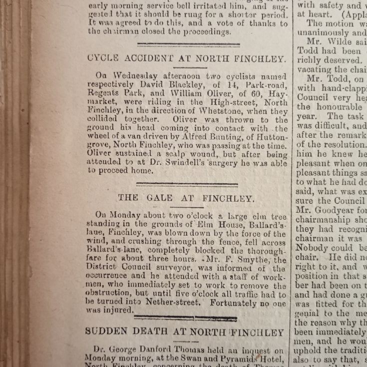 Finchley news 1900