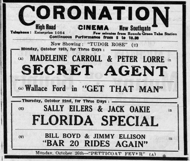 Coronation Cinema, New Southgate