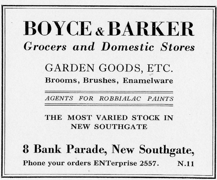 Friern and Finchley Photo Archive Boyce & Barker