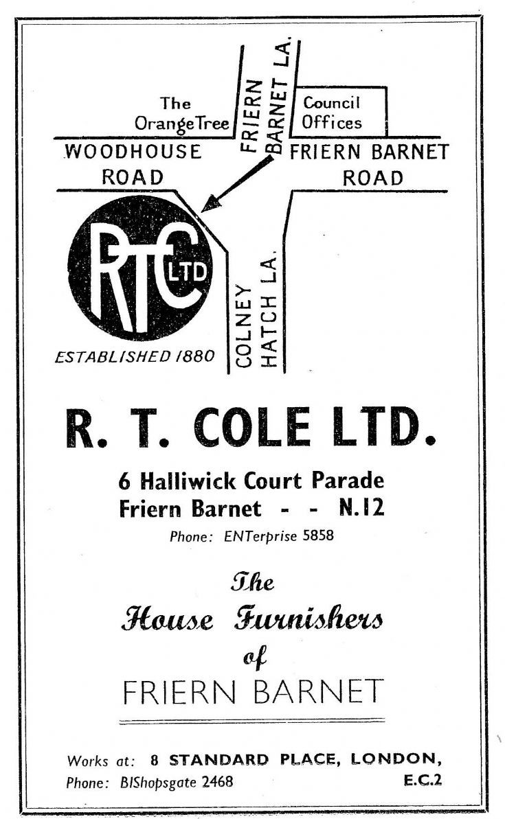 Friern and Finchley Photo Archive R T Cole