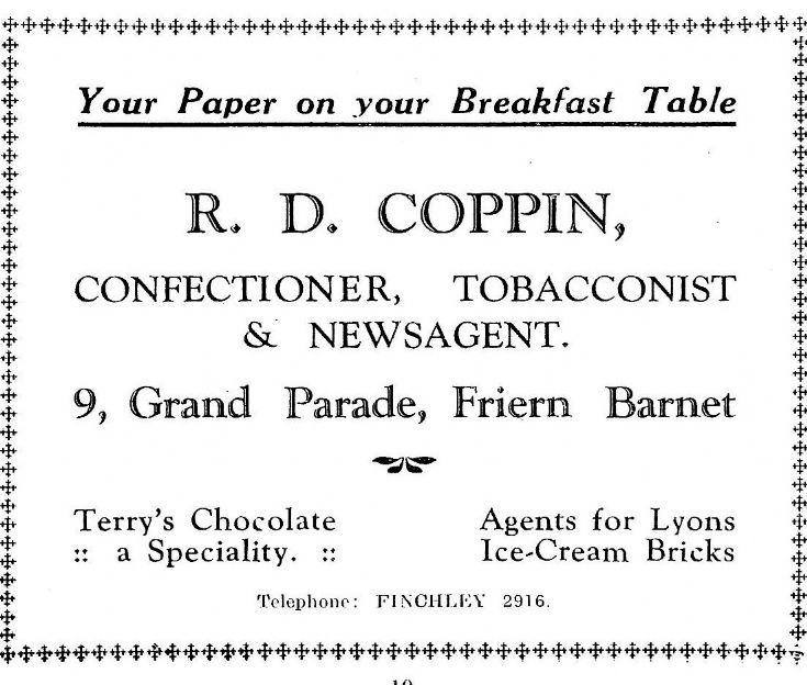 Friern and Finchley Photo Archive R D Coppin