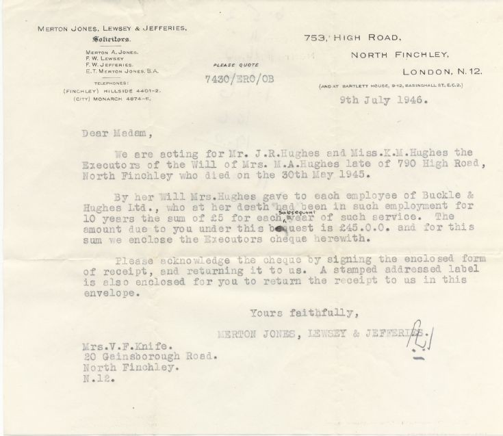 Letter (Solicitors)