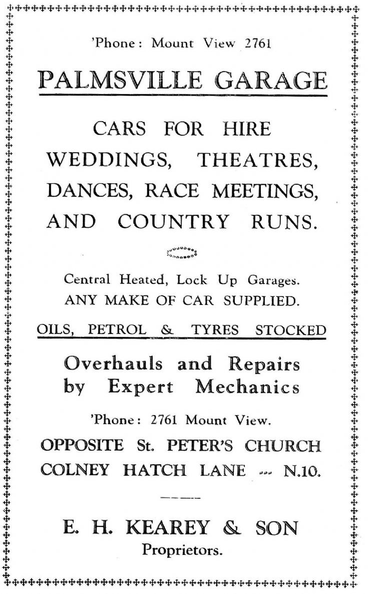 Friern Photo Archive Palmsville Garage