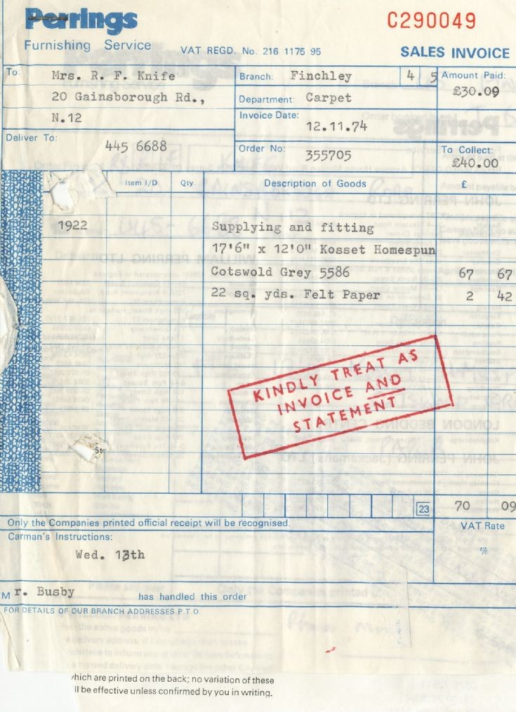 Invoice (Perrings)