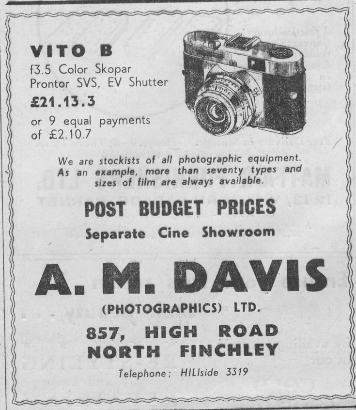 Friern Photo Archive A M Davis