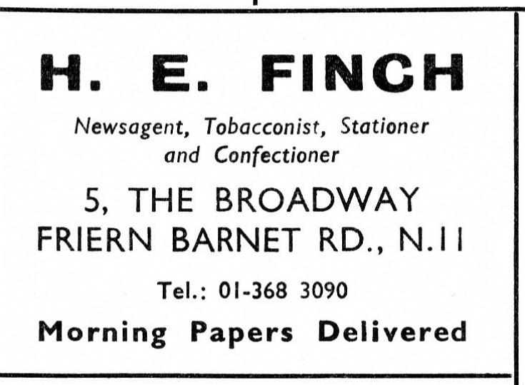 Friern Photo Archive H E Finch