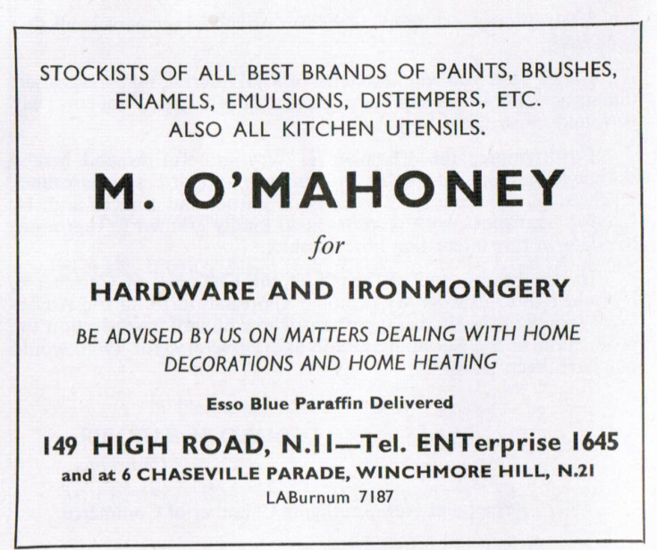M O'Mahoney