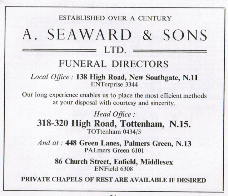 Seaward, A & Sons
