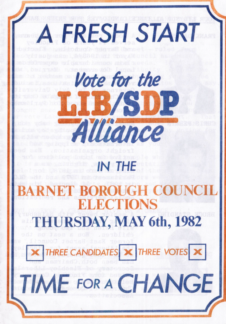 Election flyer (Liberal/SDP)