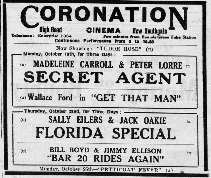 Coronation Cinema, New Southgate