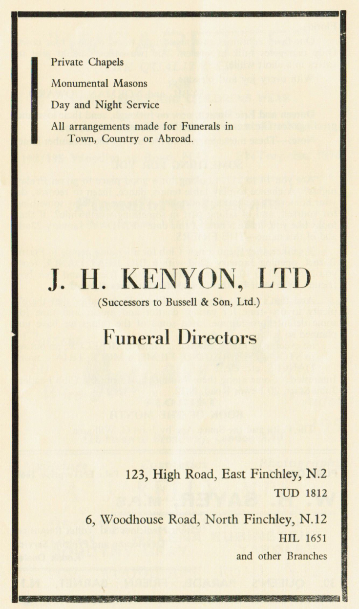 J H Kenyon