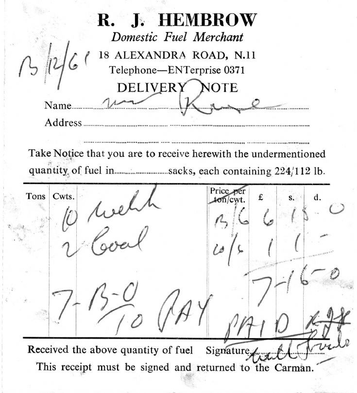 Invoice (R J Hembrow)