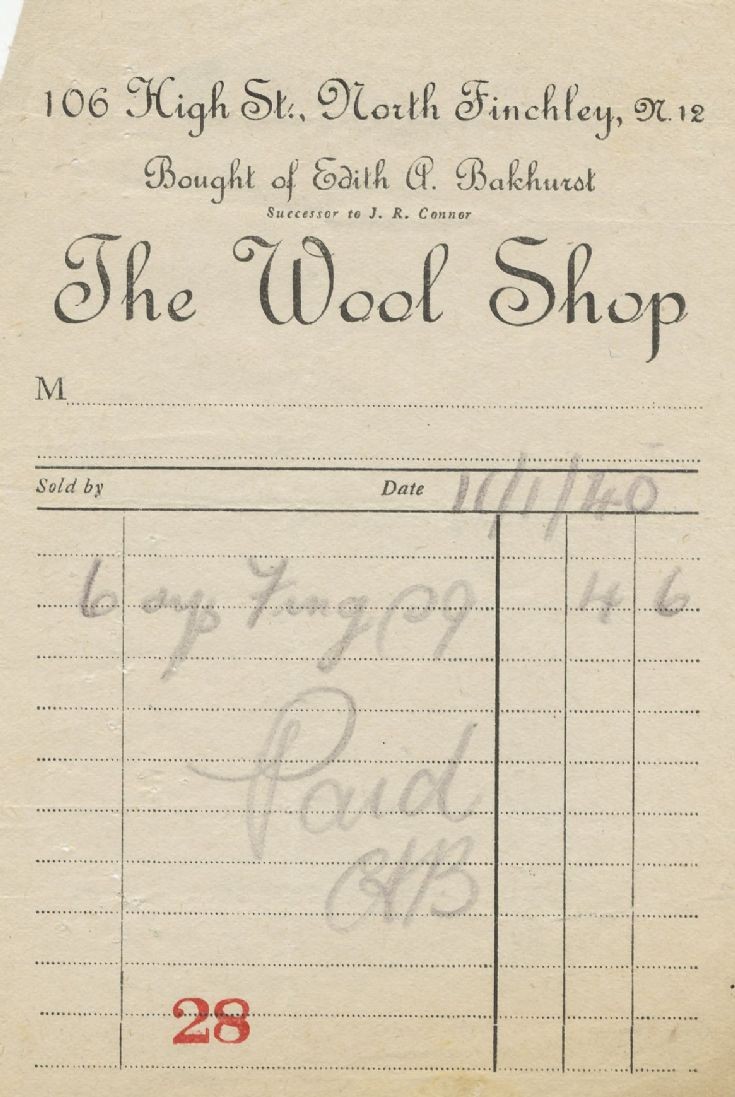Invoice (The Wool Shop)