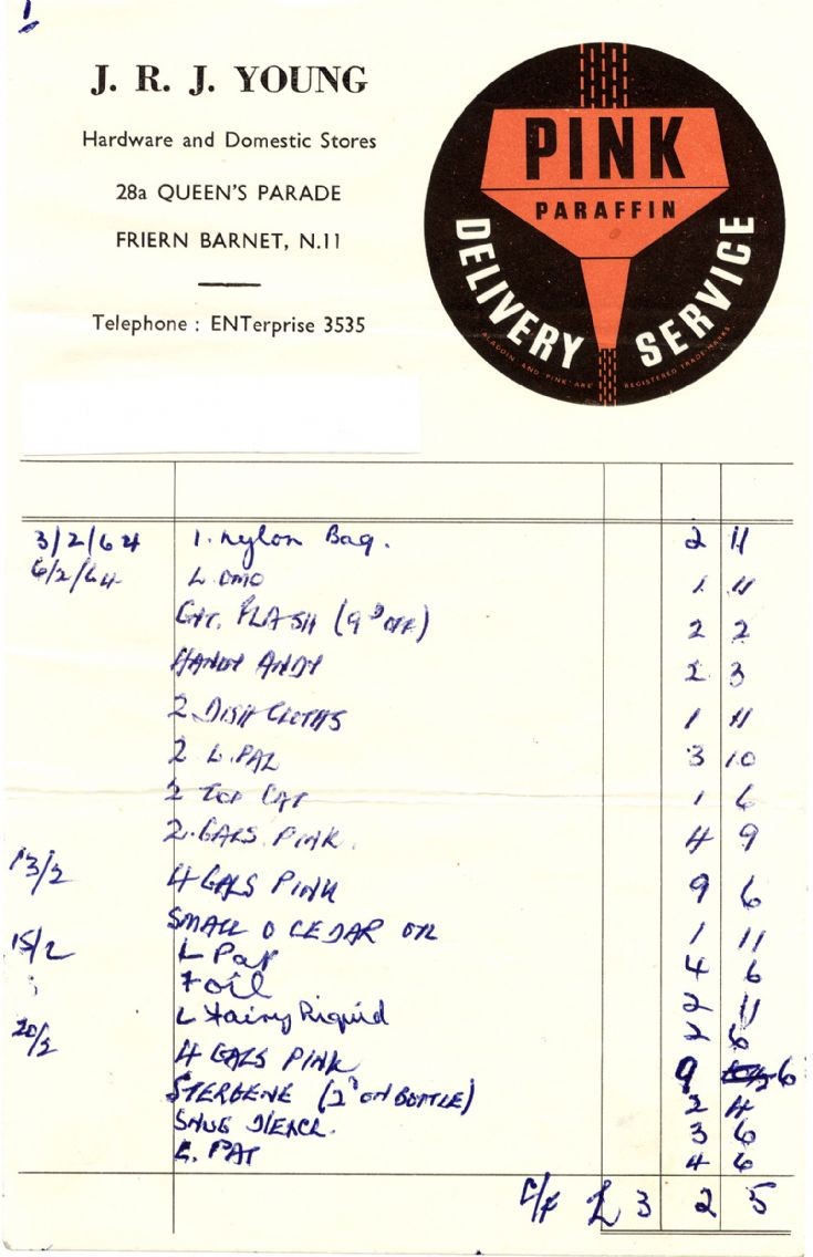 Invoice (J R J Young)