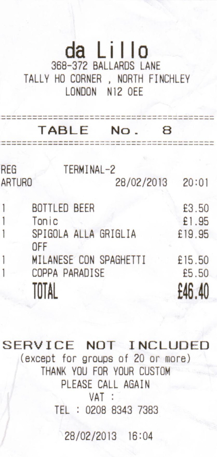 Invoice (da Lillo)