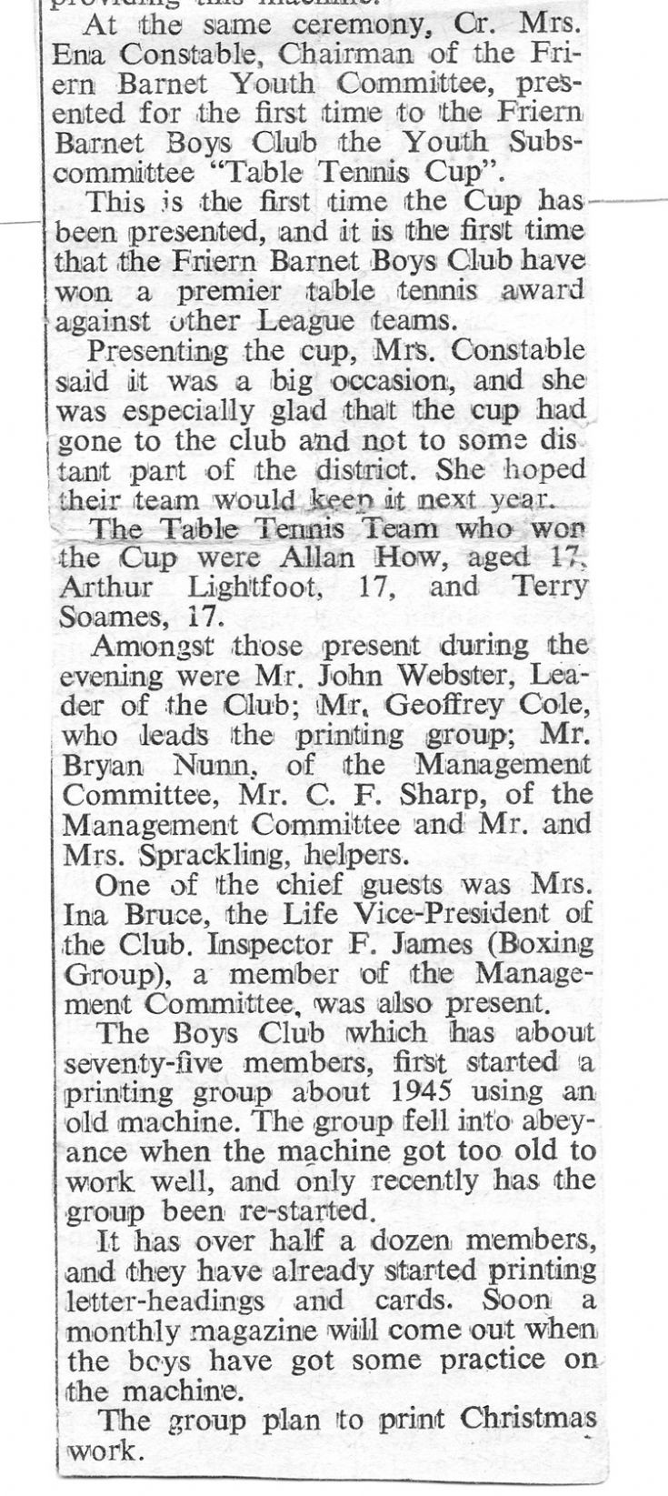 Friern Barnet Boys' Club