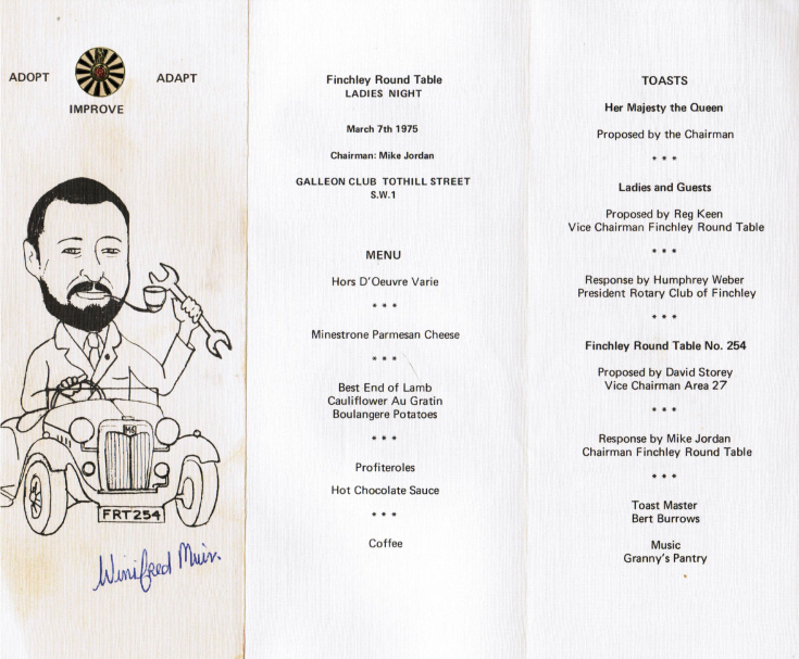 Menu (Finchley Round Table)