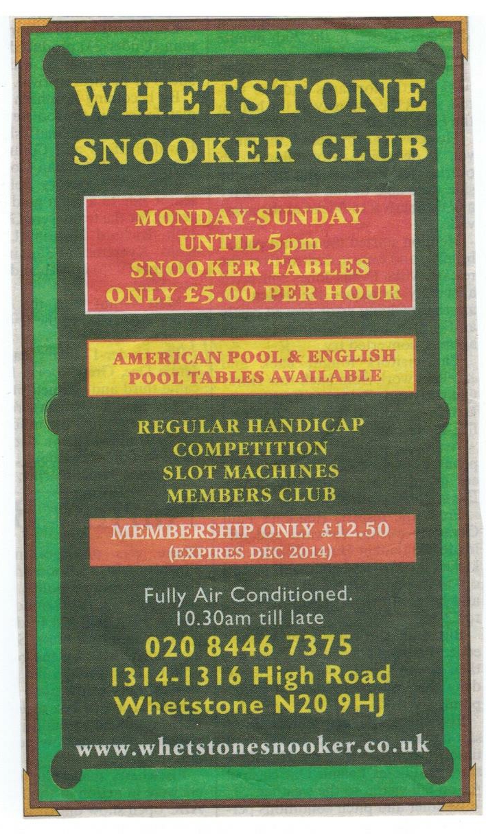 Whetstone Snooker Club