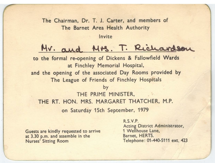 Friern and Finchley Photo Archive Invitation (Finchley