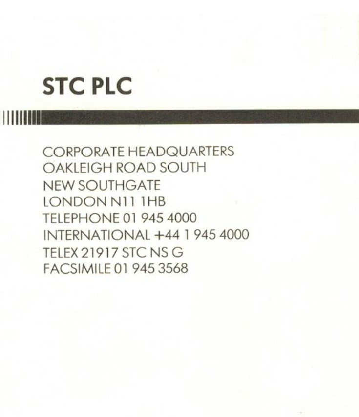 STC Comliments slip