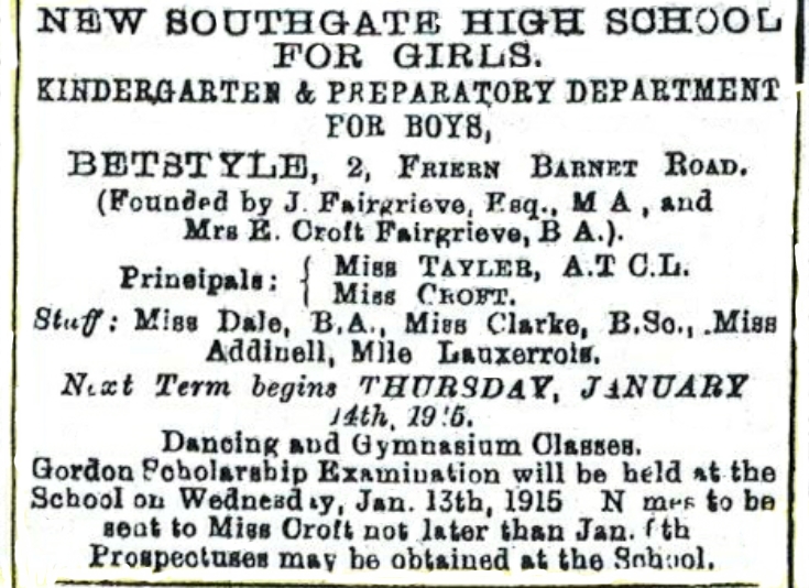Friern and Finchley Photo Archive New Southgate High School