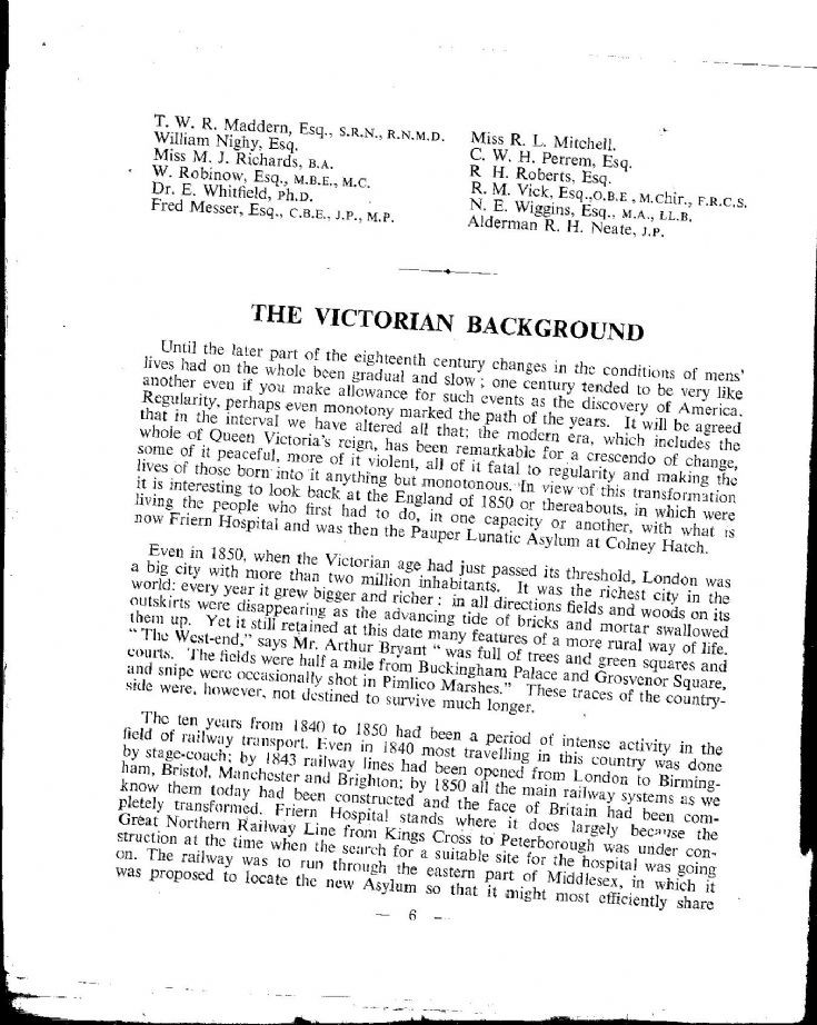 Friern Hospital Centenary Magazine 1950 - page 6