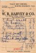 W R Harvey & Co invoice